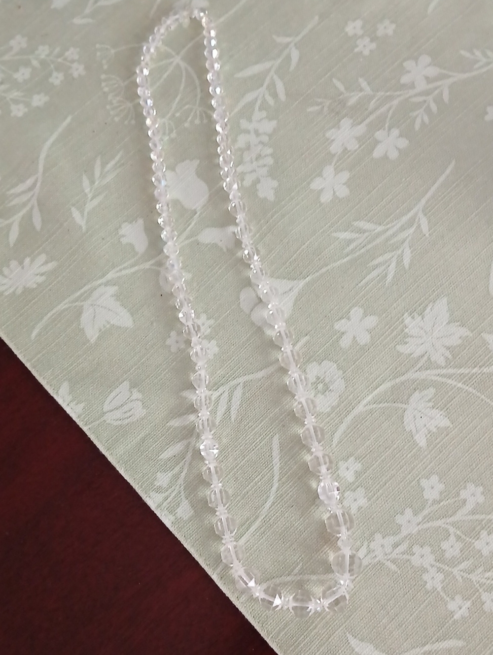 Clear Crystal Bead Necklace - Elegant Women’s Jewelry Vintage